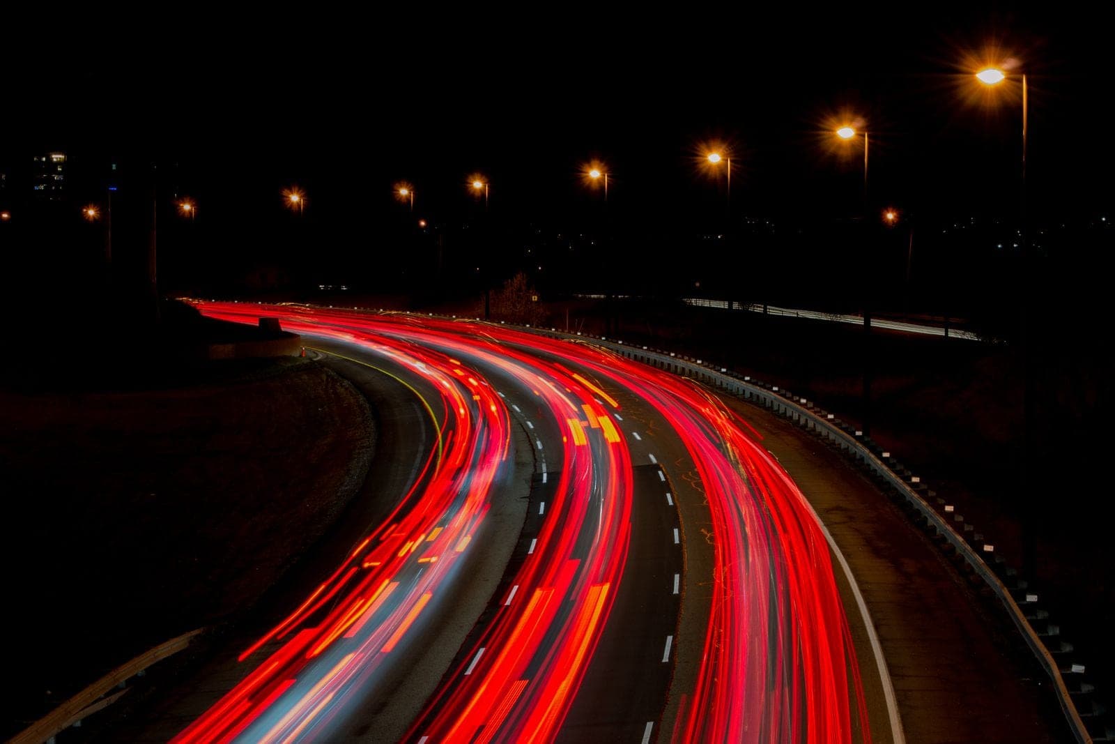 Long exposure of a highway